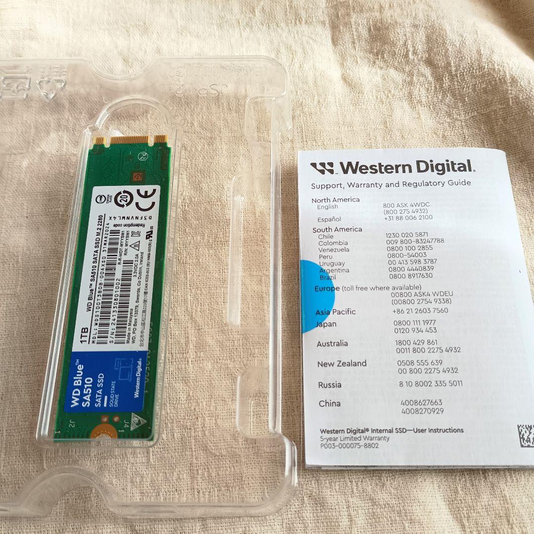 内蔵型SSD WD Blue SA510 1TB SATA SSD M.2 2280