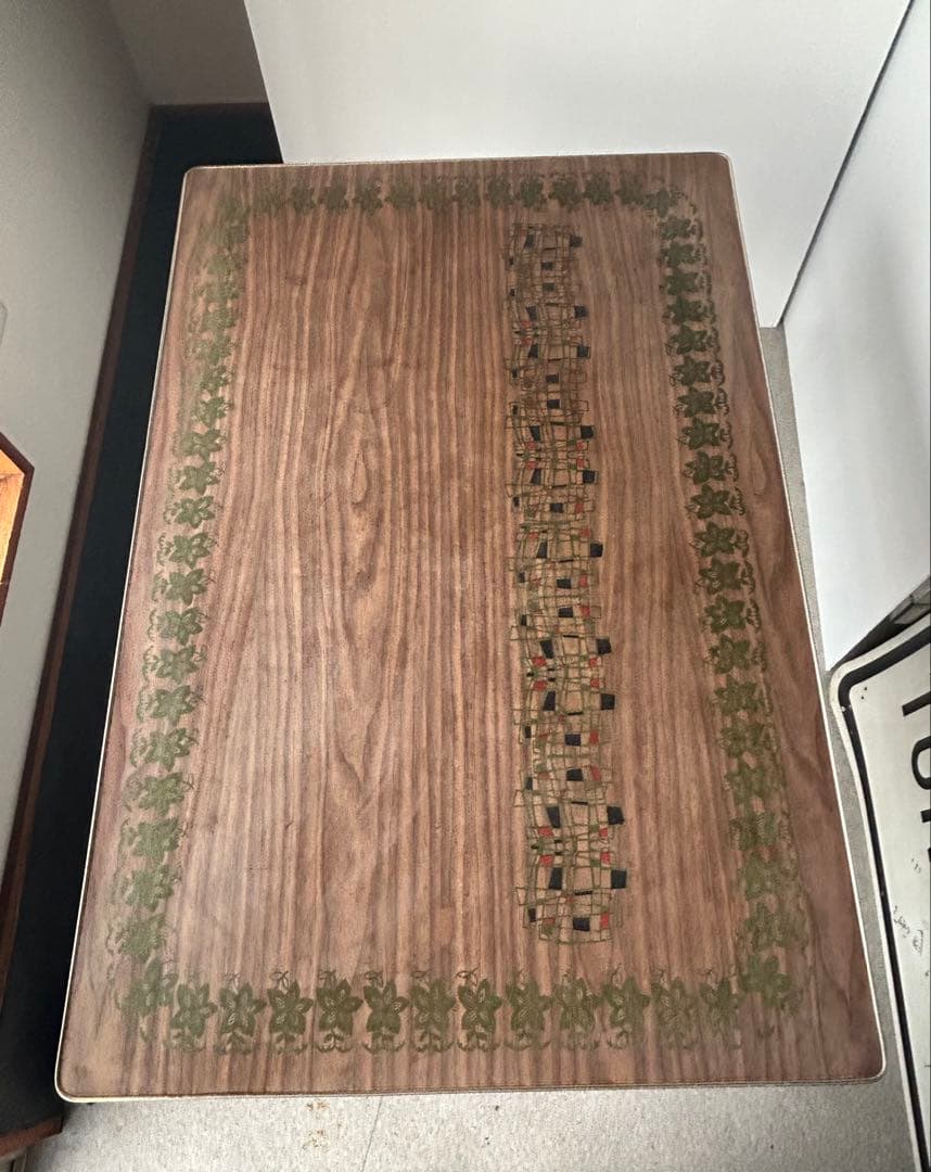 ヴィンテージ　昭和レトロ　鉄脚テーブル　作業台　ダイニング　机ミッドセンチュリー