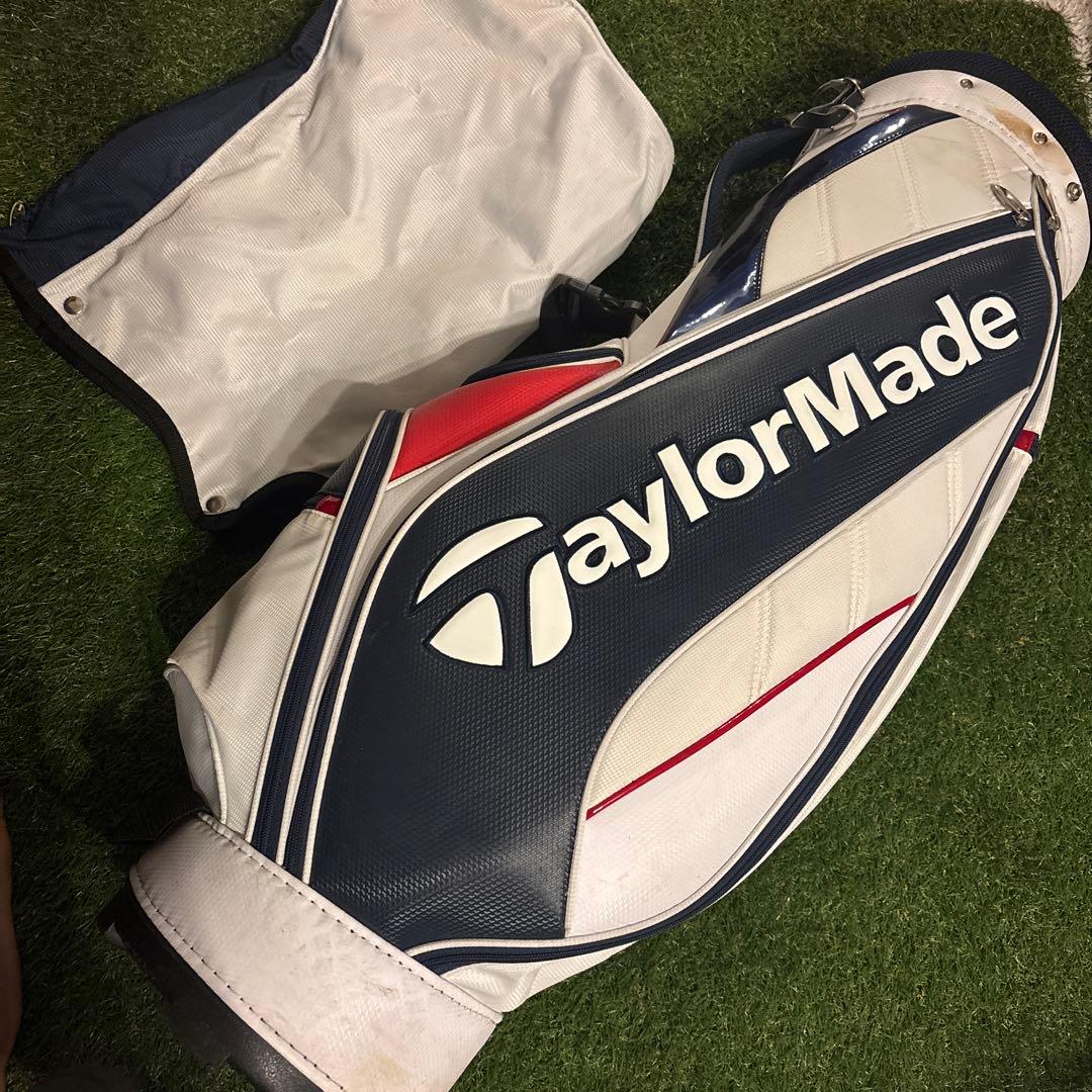 TaylorMade キャディバッグ ホワイト/ネイビー　テーラーメイド