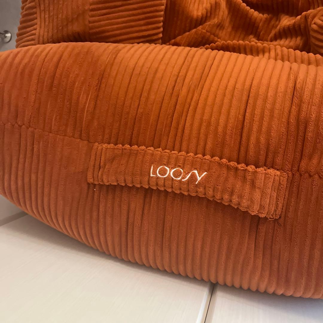 ルージー LOOSY HUGME 1人掛けビーズソファ ブラットオレンジ