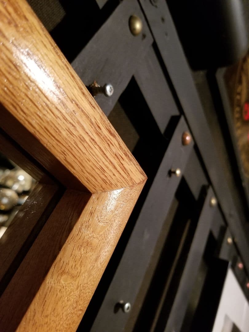 1960's　ヴィンテージ　北欧　ナチュラル　モダン　オーク　無垢材　壁掛け　鏡