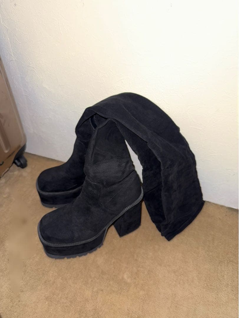 EMODA エモダ スクエアフィットロング 厚底 ニーハイブーツ