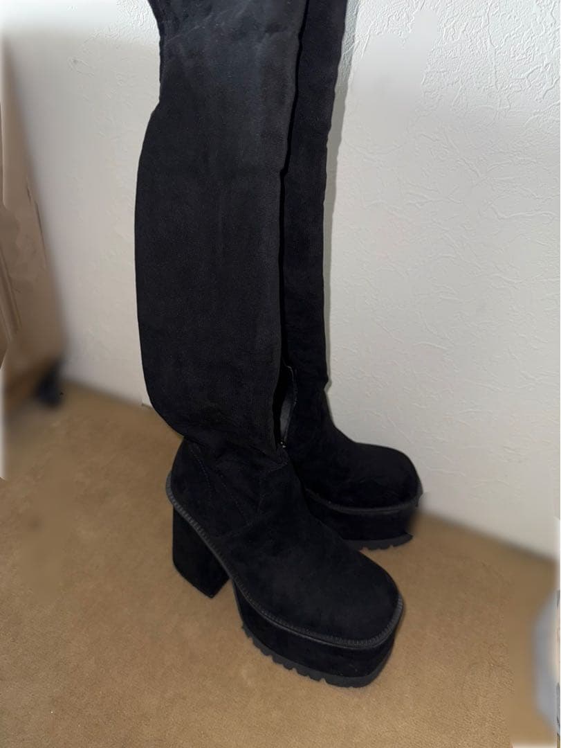 EMODA エモダ スクエアフィットロング 厚底 ニーハイブーツ