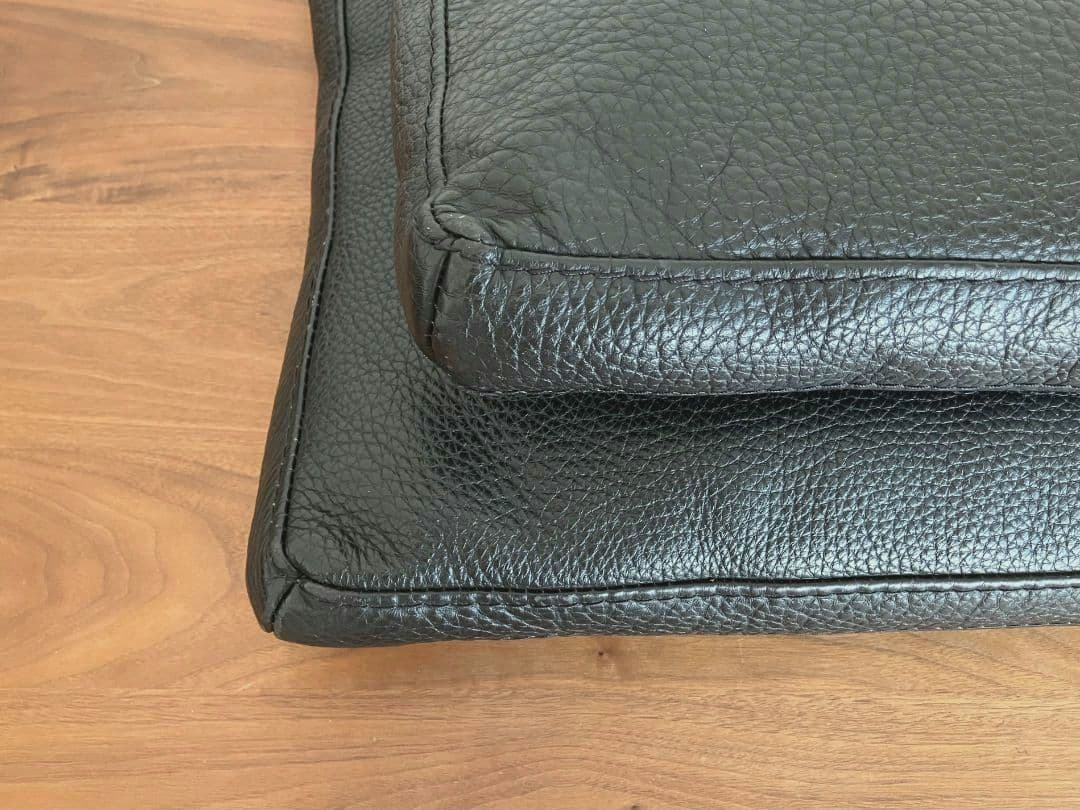 レザークッション 本革 2個セット 大塚家具 IDC 黒