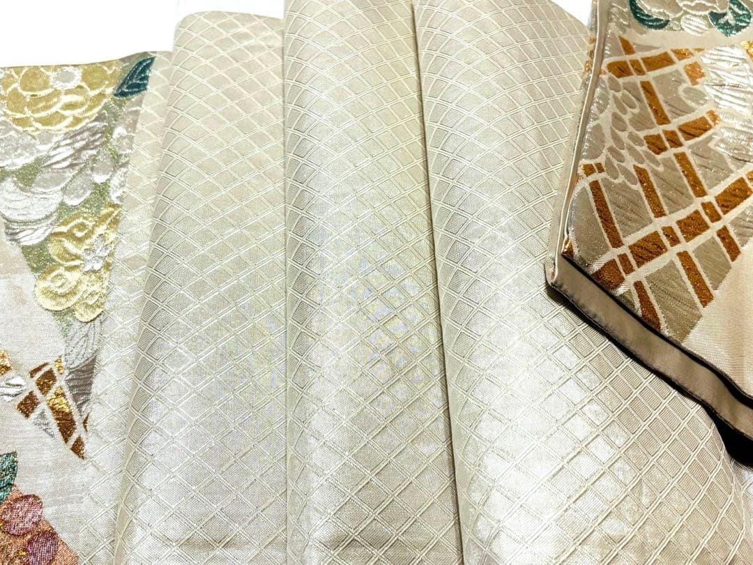 専用♡ 豪華♡金銀 辻が花 膨れ織　振袖用　正絹　袋帯