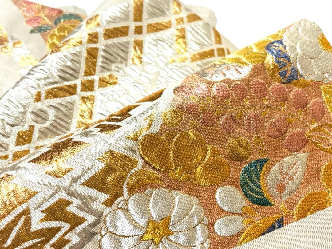 専用♡ 豪華♡金銀 辻が花 膨れ織　振袖用　正絹　袋帯
