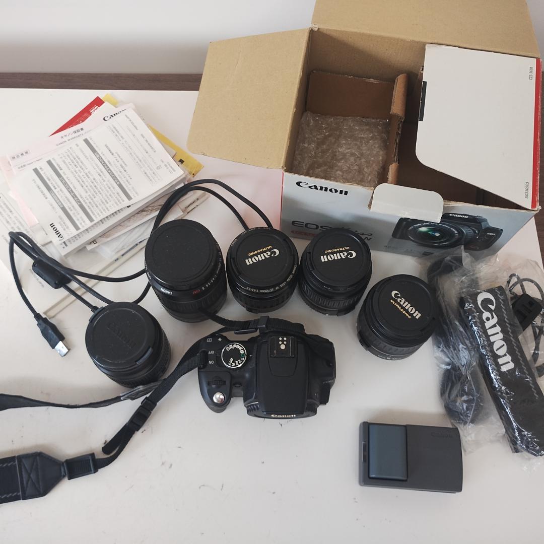 Canon EOS Kiss Digital N レンズ5本付き メディアなし