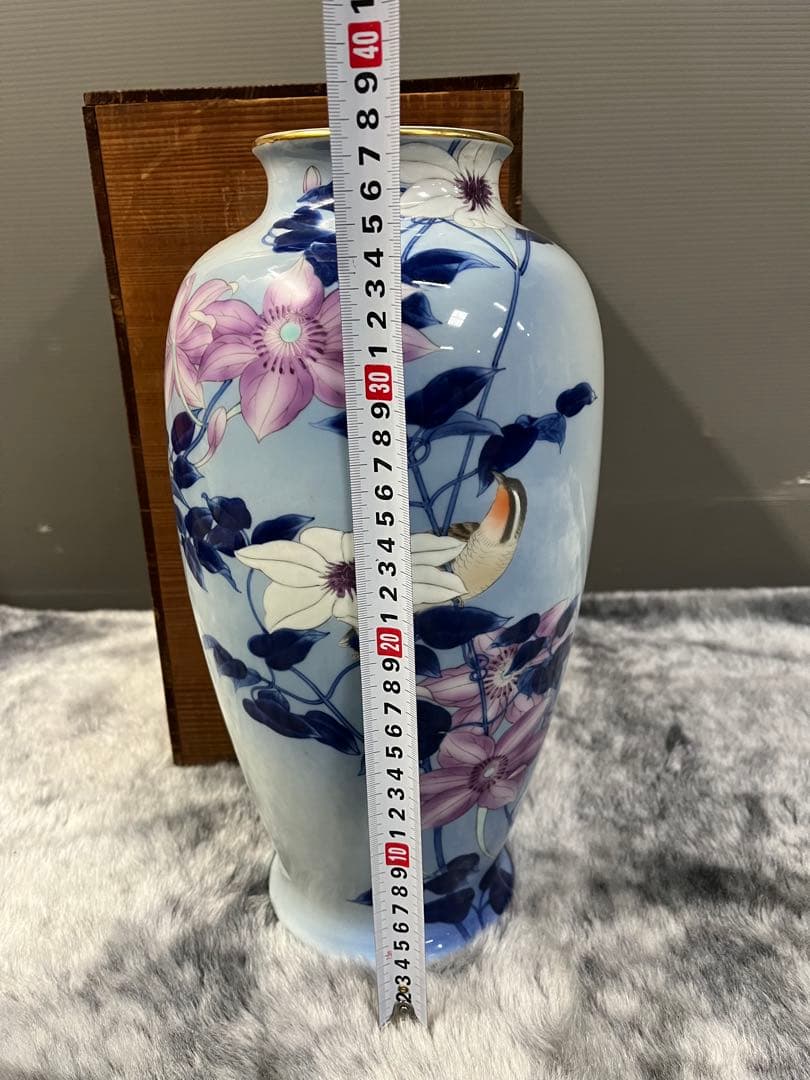 深川製磁　花瓶　高さ38cm　宮内庁御用達 深川