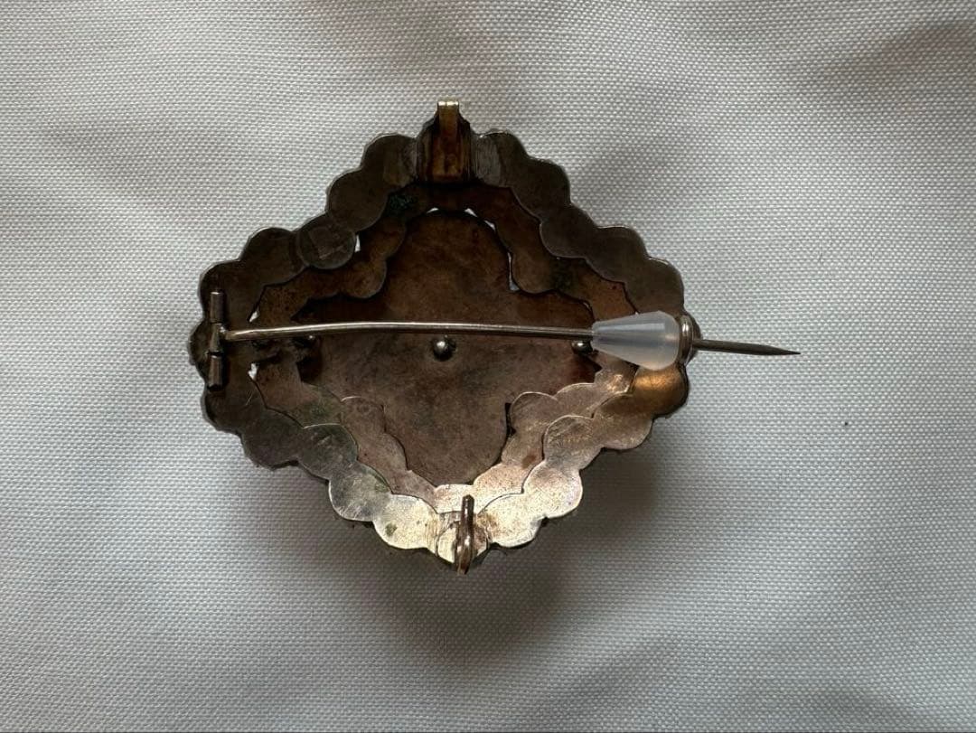 アンティーク　ガーネットブローチ