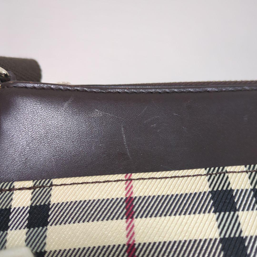 【美品】BURBERRY ノバチェック キャンバス レザー コンビ ショルダー
