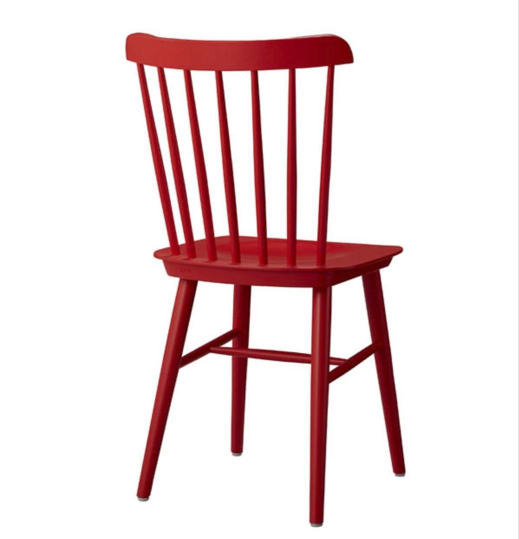 ⑥Oliver　ダイニングチェア　ウィンザーチェア　希少レッド まとめ買いOK✨