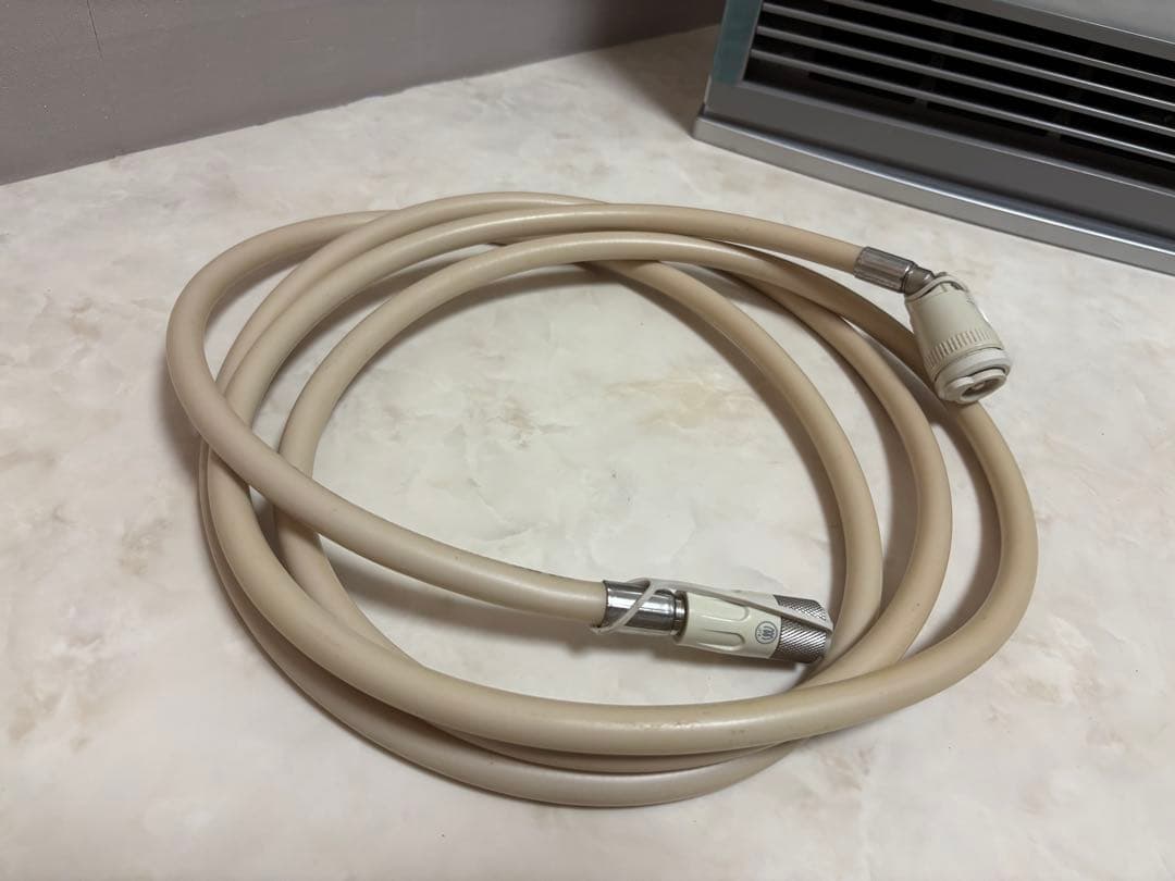 ノーリツガスファンヒーター ホワイト 3mガスホース、取扱説明書付き