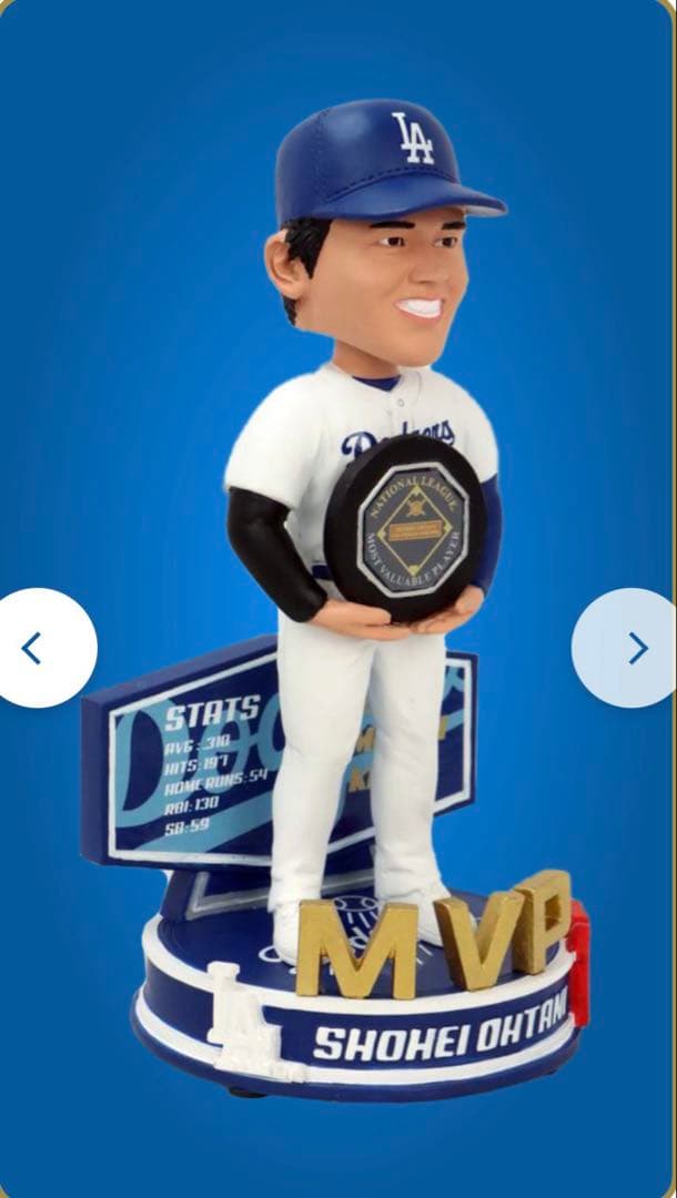 世界490個限定☆ドジャース大谷翔平☆2024 NL MVP受賞記念ボブルヘッド
