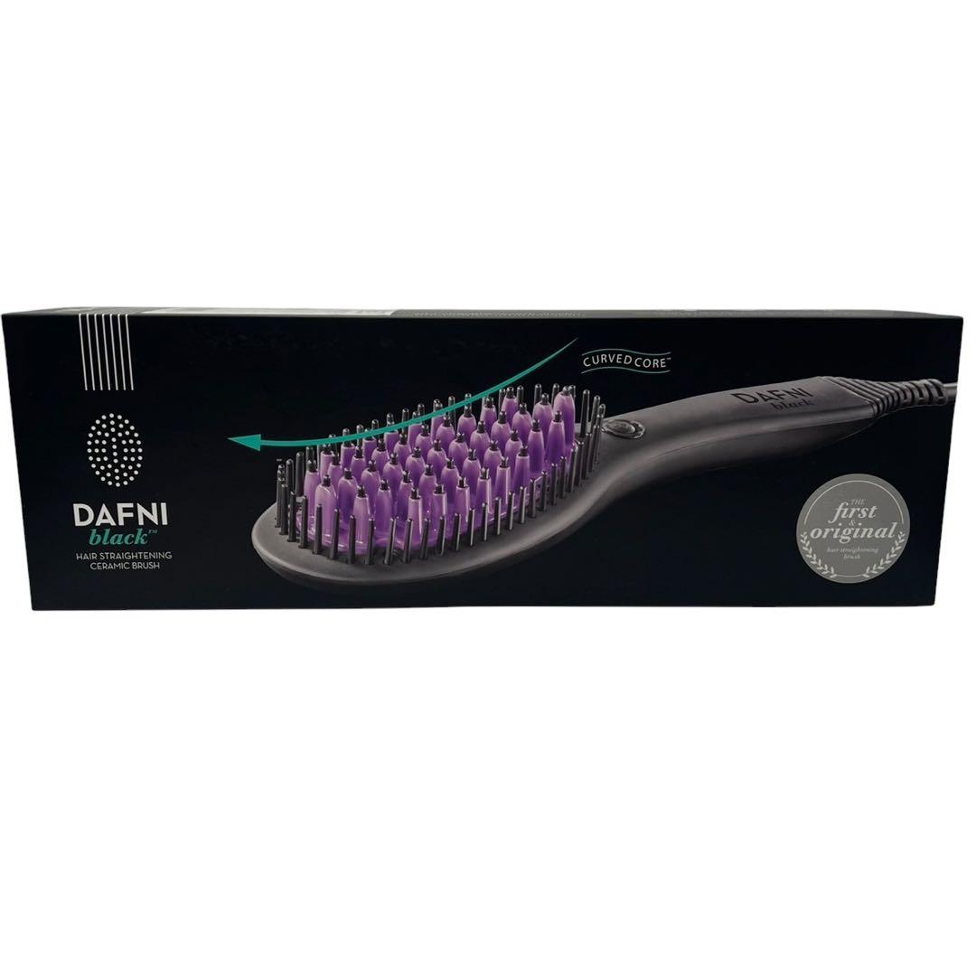 新品YA-MAN DAFNI BLACK ストレートヒートブラシ ヘアブラシ