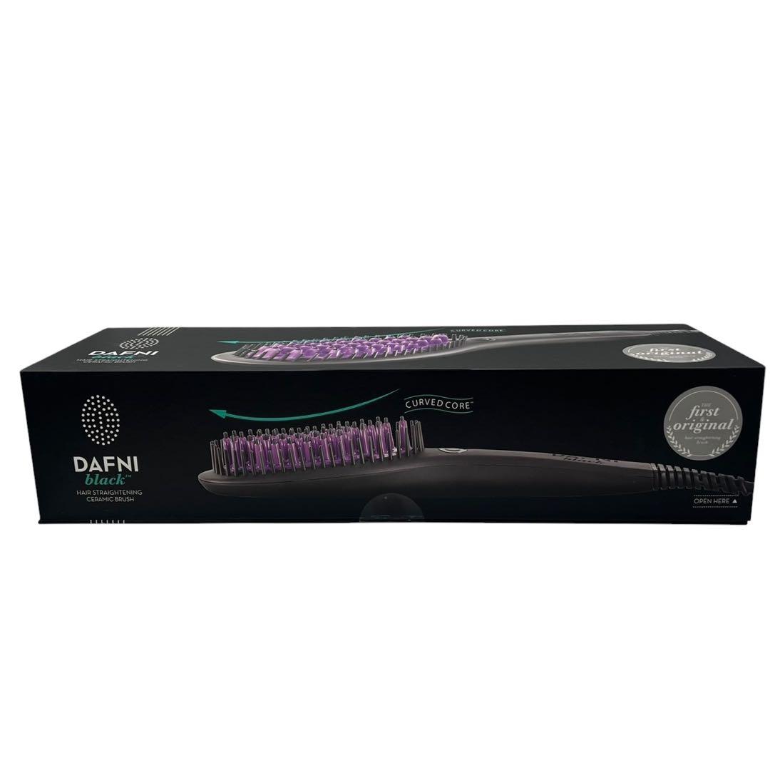 新品YA-MAN DAFNI BLACK ストレートヒートブラシ ヘアブラシ
