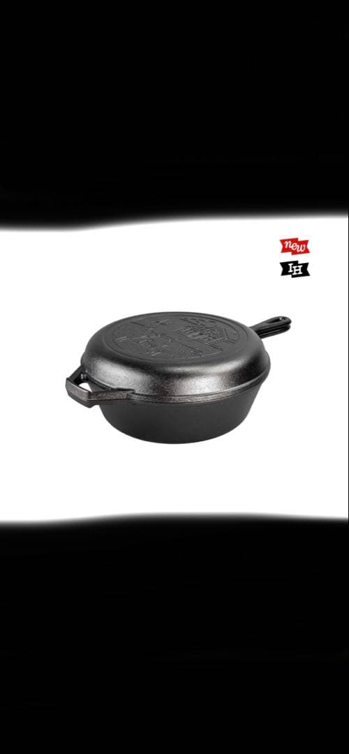 調理器具 Lodge Cast Iron Combo Cooker 3.2 Quart