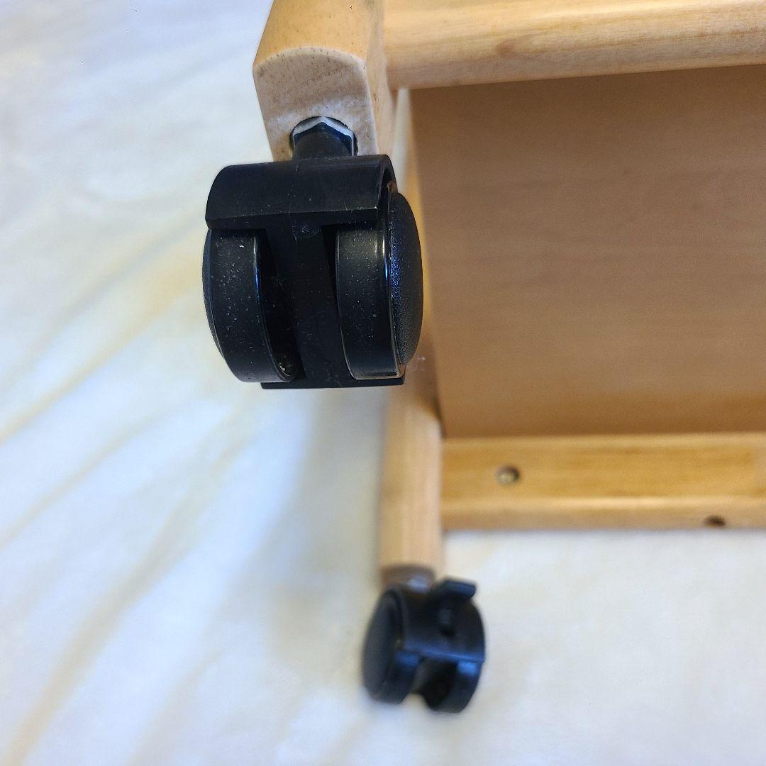 【極美品】ニトリ ワゴン アルナスDF 80 LBR キッチンワゴン 天然木