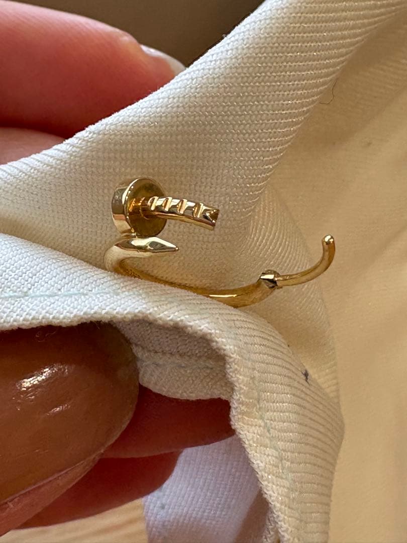 【シングル】ジュスト アン クル イヤリング　イエローゴールド