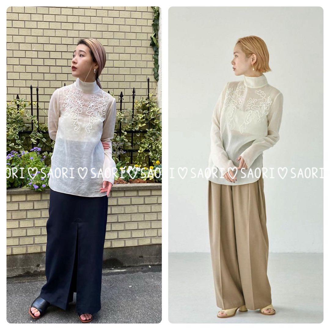 TODAYFUL【未使用に近い】Sheer Embroidery Blouse