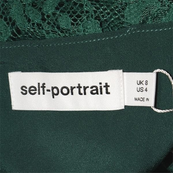 桃*子様 セルフポートレイト ティアード ワンピース プリーツ レース UK8