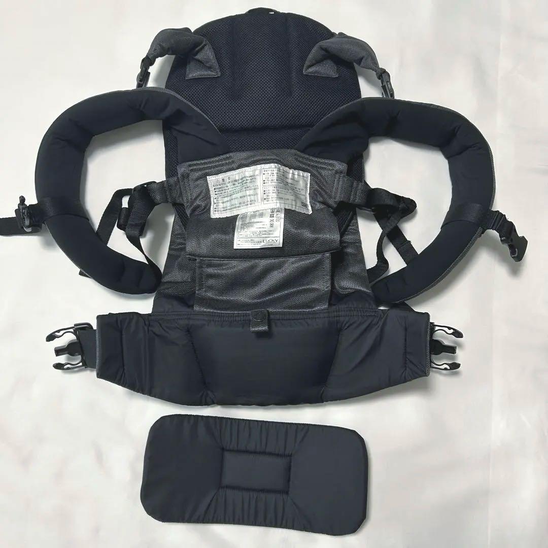 ★美品★ベビーキャリアON　アンジェレッテ　チャコールグレー　抱っこ紐