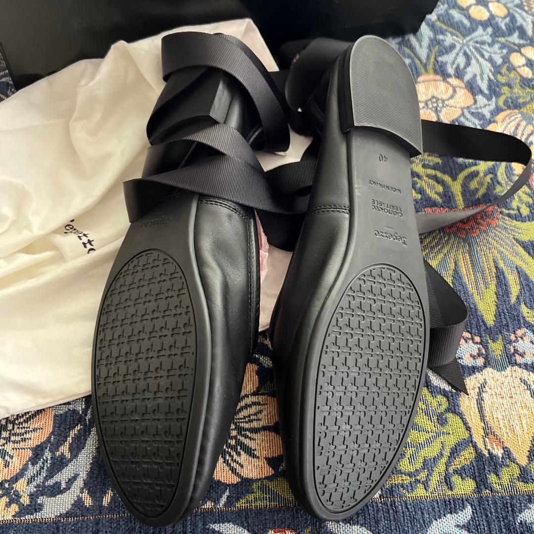 リリー様売約済み　タイムセール　レペット　バレリーナ　パンプス　40 ブラック