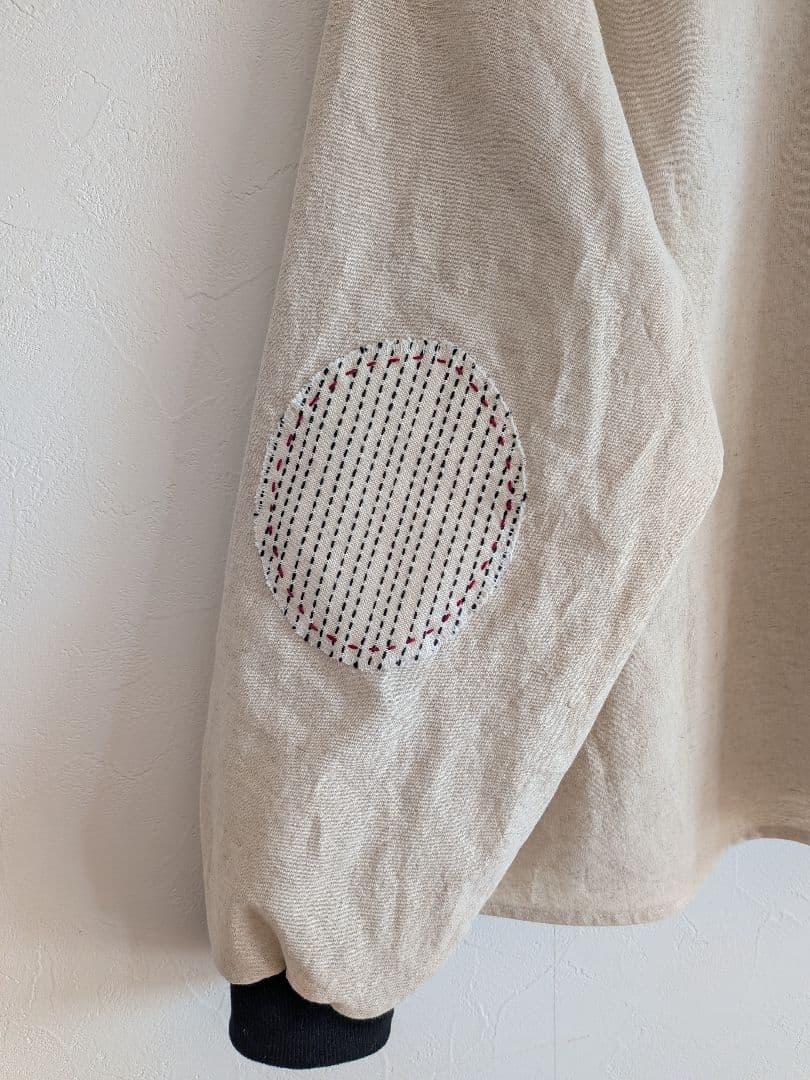 プルオーバー☆刺し子織り生地　ハンドメイド
