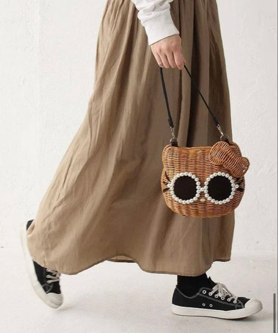 【完売品・希少】アジョリー　ハローキティ　コラボ　かごバッグ