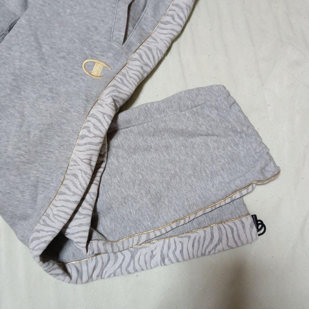 【K】Championトレーナー 上下 グレー ゼブラ模様