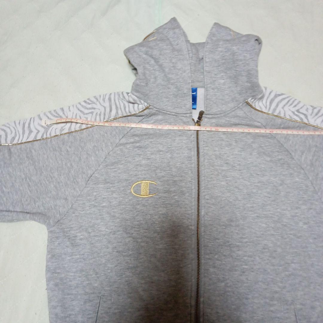 【K】Championトレーナー 上下 グレー ゼブラ模様