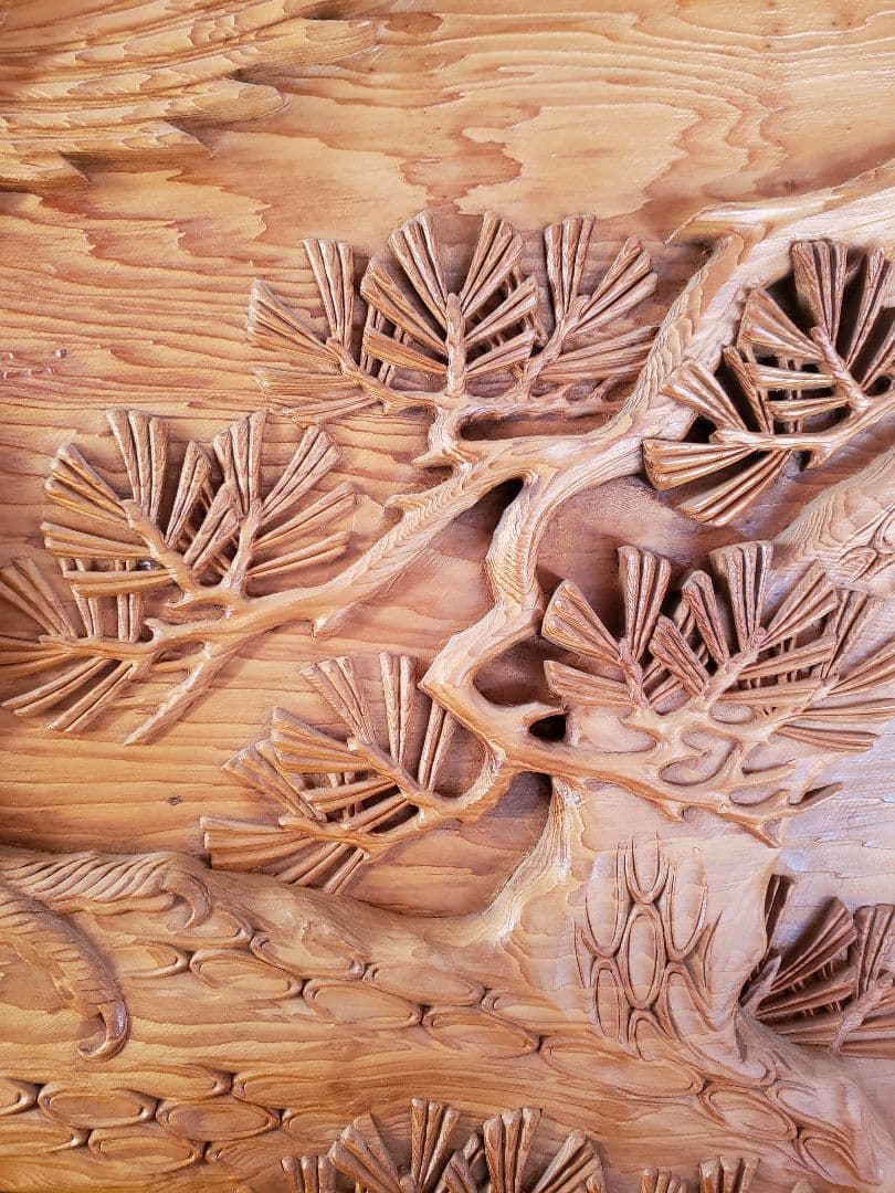 鷹の彫刻【額飾り、壁付け】