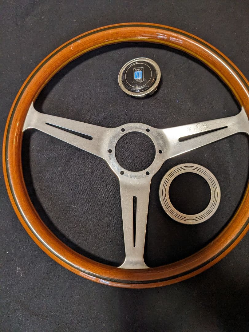 当時物 NARDI ウッド ステアリング 36Φ