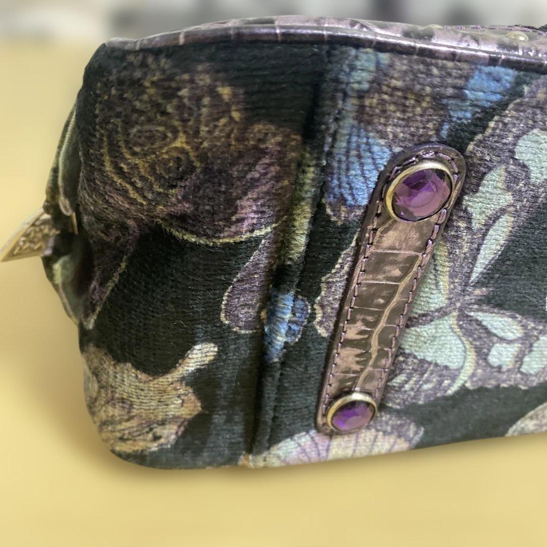 Think Bee! Just Heart ワンショルダー ベロア 蝶柄