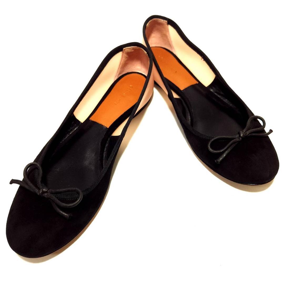 CELINE バレエシューズ バイカラー スエード