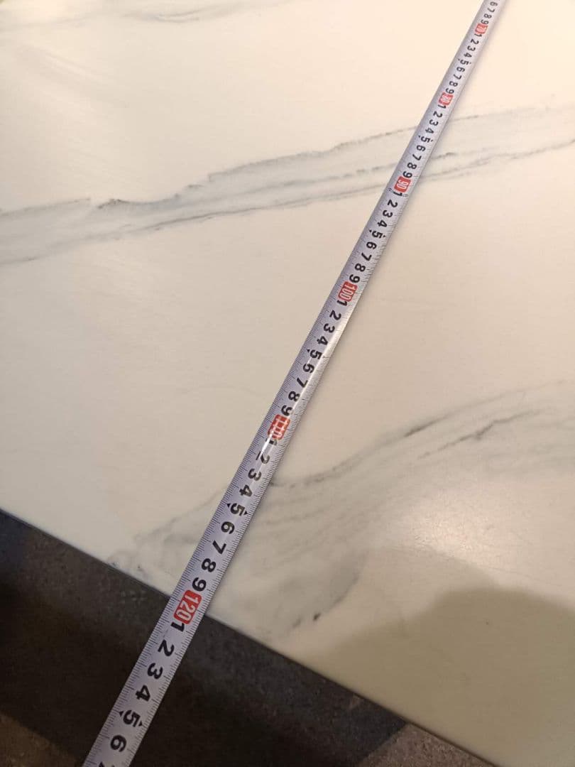 2台在庫　ホワイト大理石風ダサイドテーブルリローテーブル　高さ43.5cm