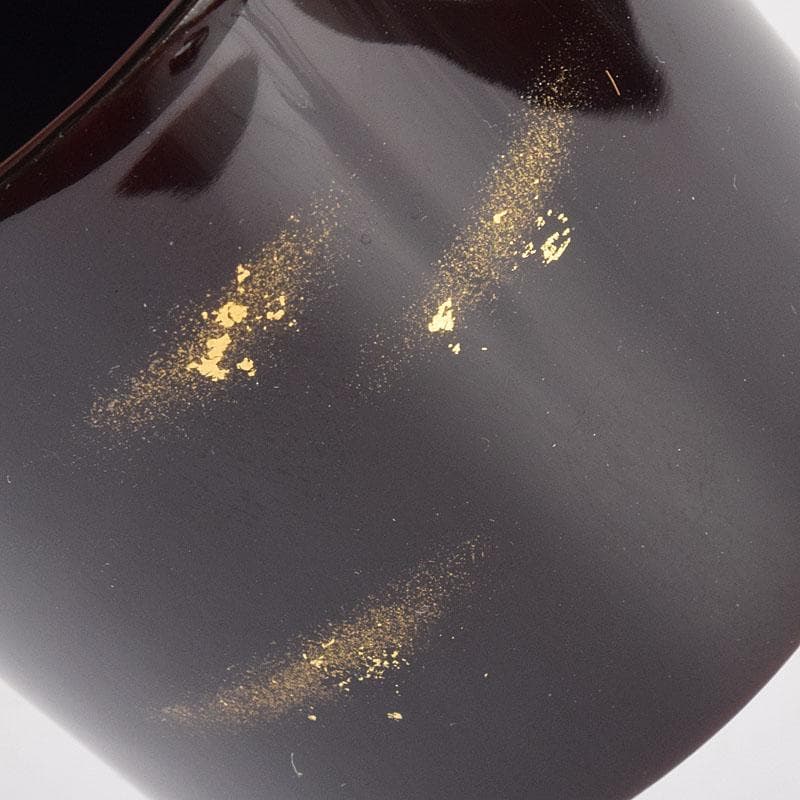 茶道具　越前塗師　宮田宗景作　螺鈿　春の若草蒔絵　金輪寺　棗　共箱　VR8993