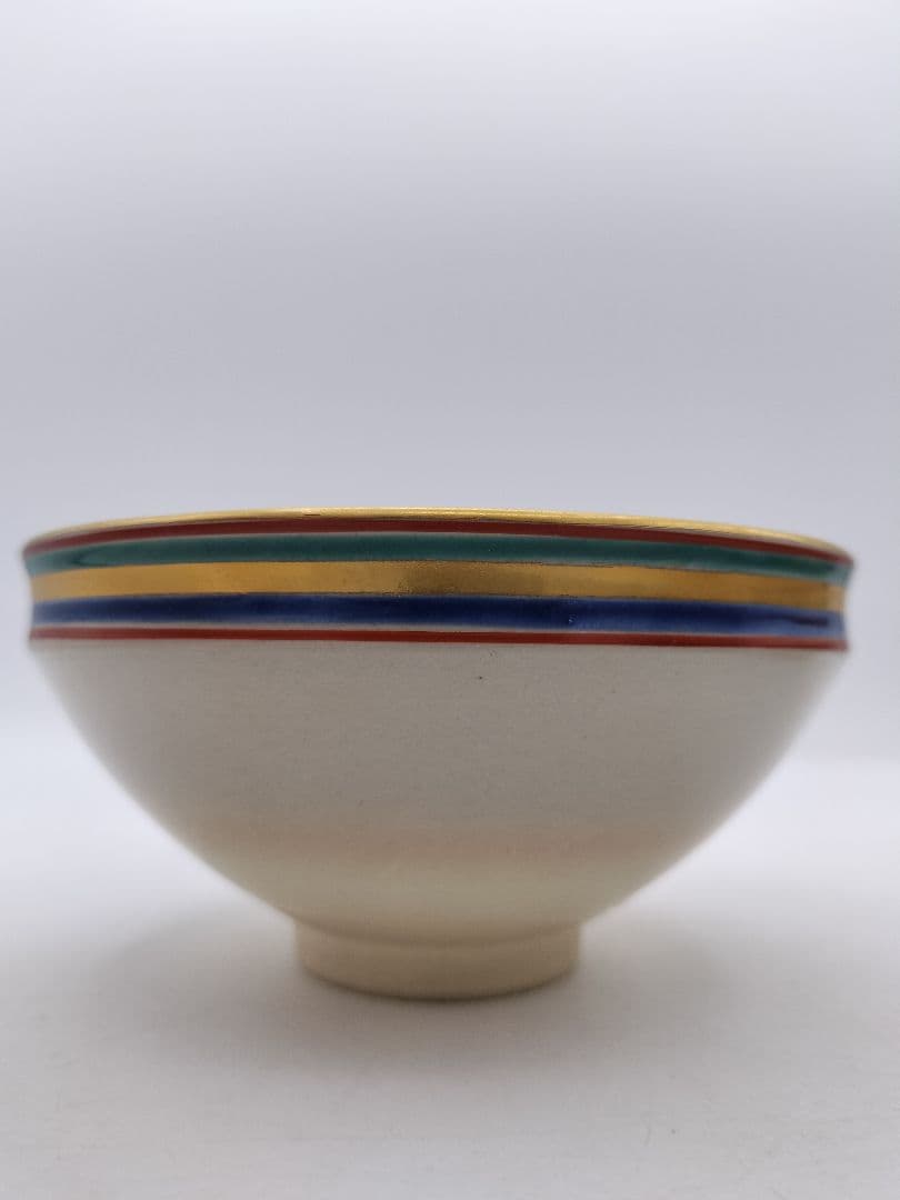 c774 数茶碗 独楽文 手塚桐鳳 10客 木箱 茶道具 古物