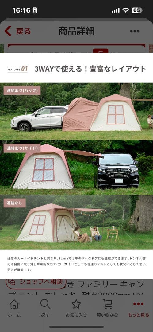 S'more Etana 3WAYキャンプテント 2-4人用と専用敷マット