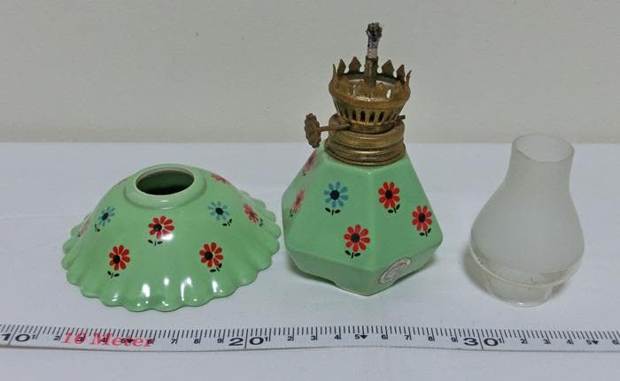 ☆オイルランプ☆モンアミ☆ランタン☆アンティーク☆花柄☆昭和レトロ☆