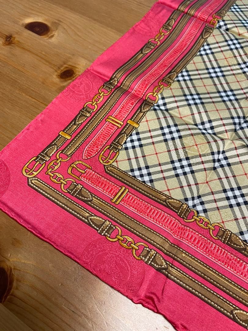 s*y様 シルク&コットンBurberry チェック柄ハンカチーフ4枚セット