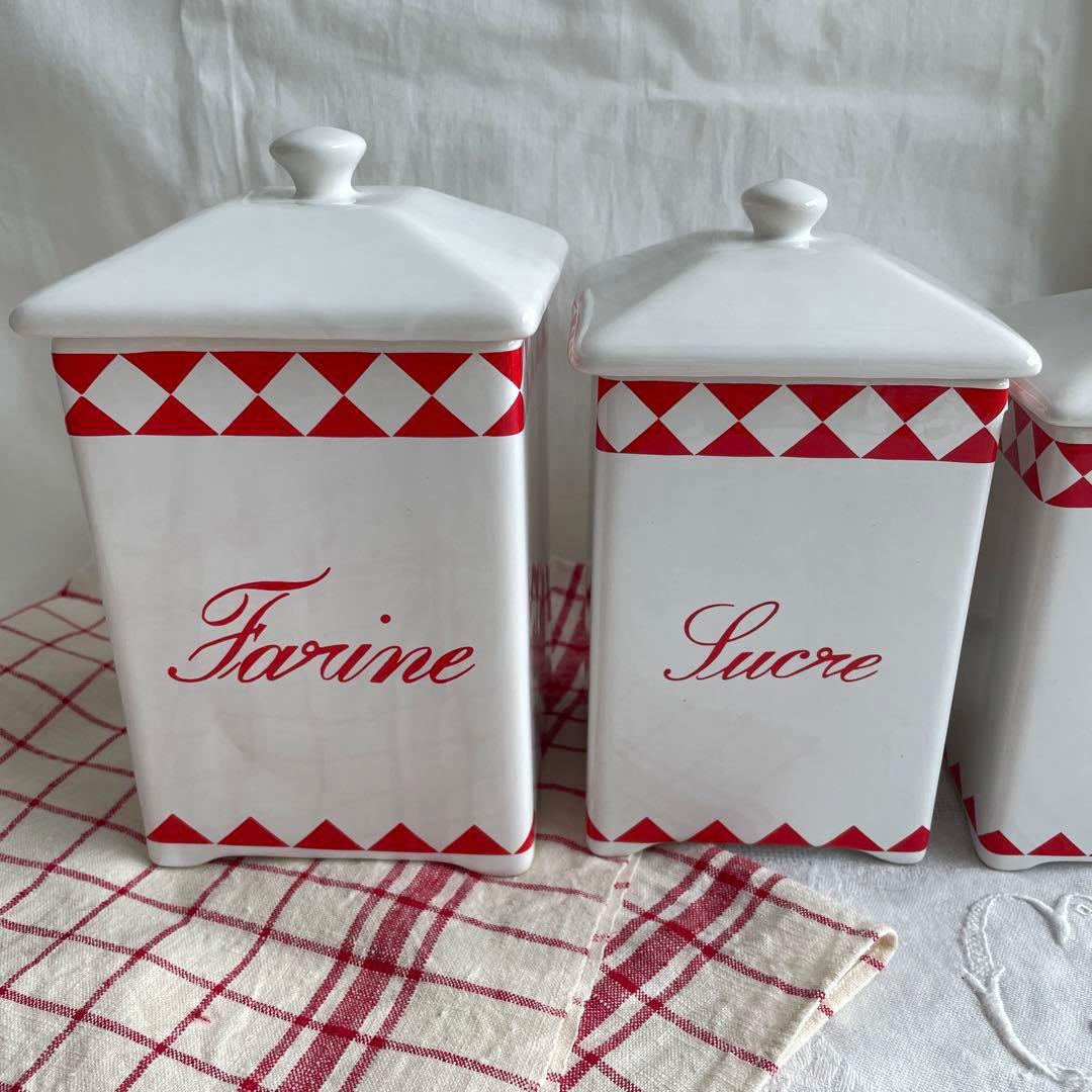 フランス アンティーク キャニスターセット
