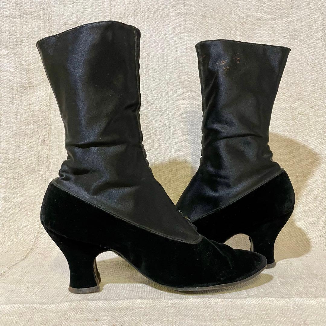 アンティーク ボタンブーツ ヴィクトリアンブーツ アメリカ フランス ビンテージ