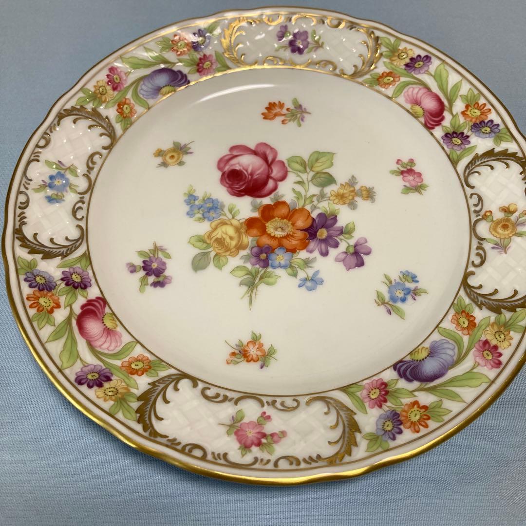 ドレスデンフラワー シューマンババリア プレート 2枚セット　19.6㎝