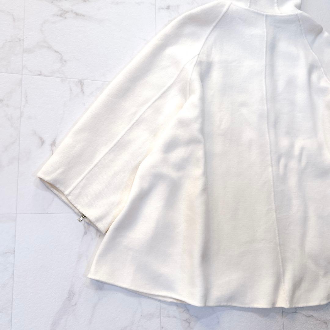 美品 CADUNE 川上桃子コラボ フード付きポンチョコート 36 袖2WAY