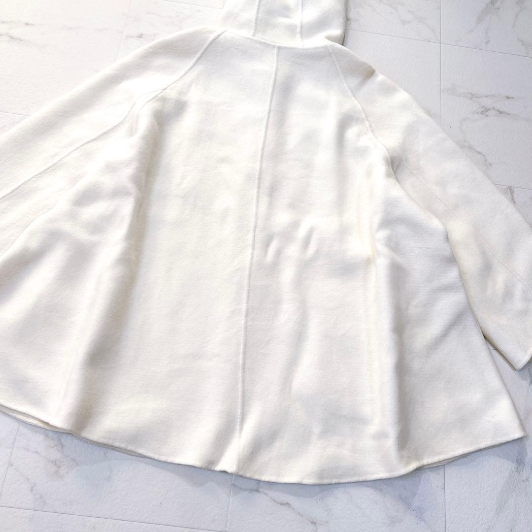 美品 CADUNE 川上桃子コラボ フード付きポンチョコート 36 袖2WAY