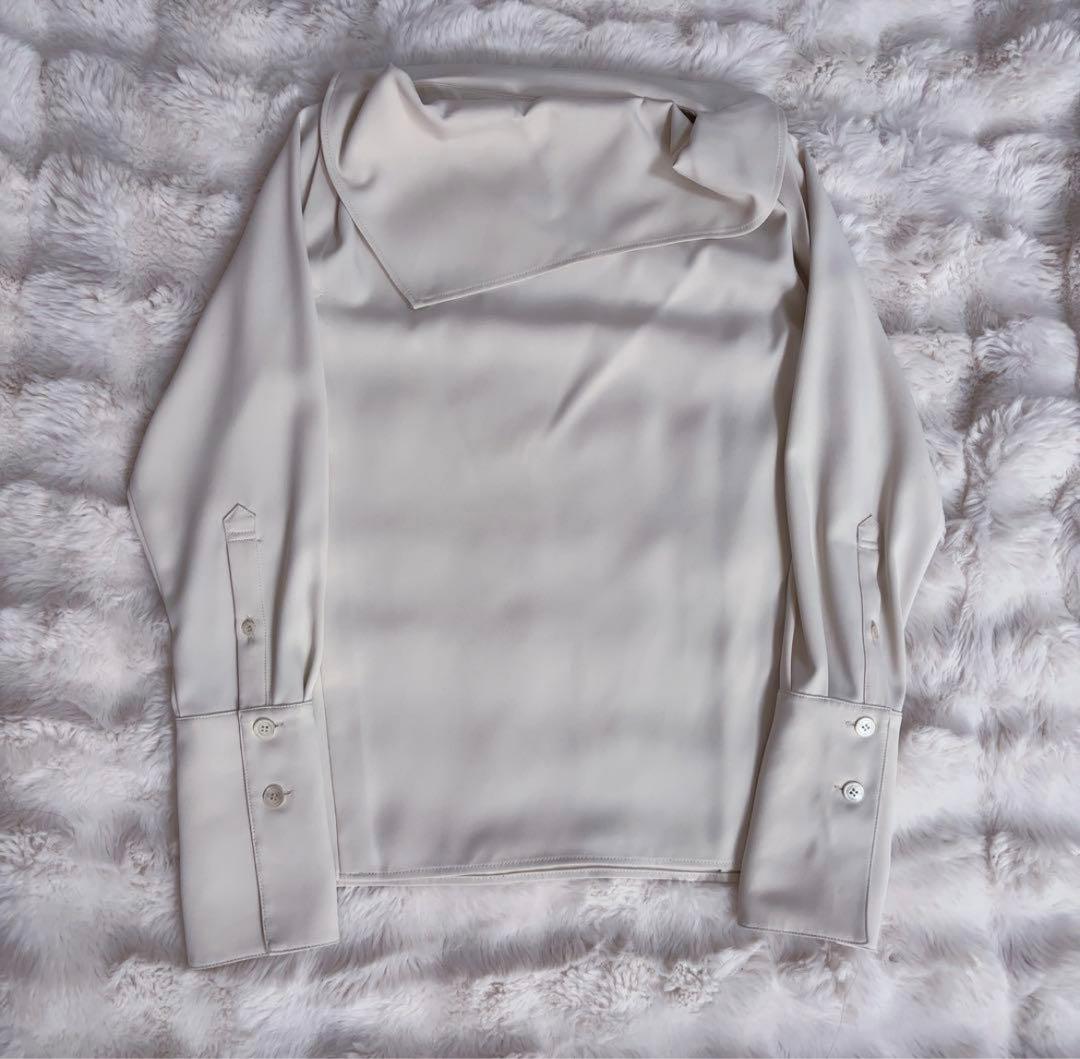 anuans スカーフドレープブラウス