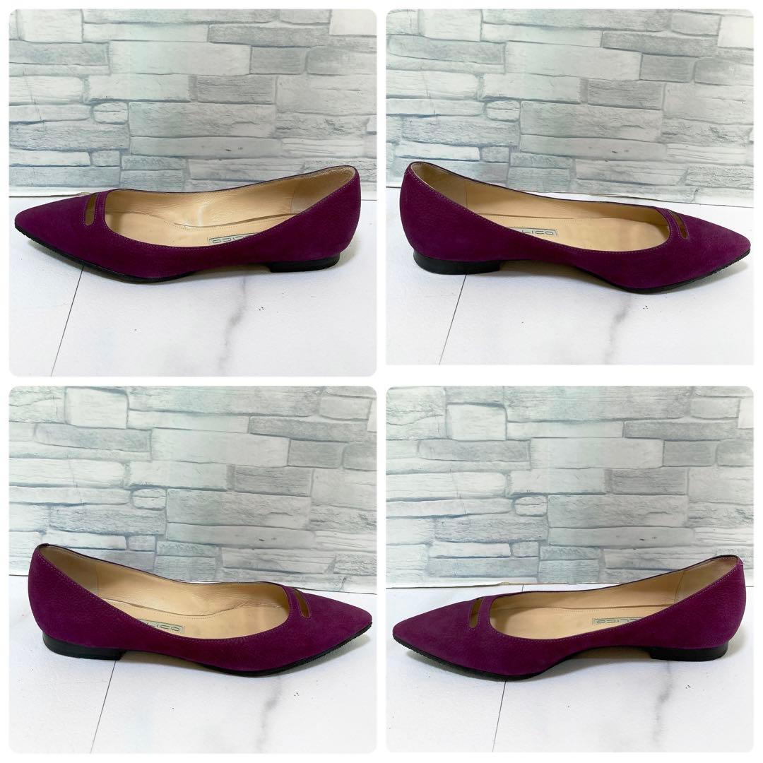 PELLICO ペリーコ アネッリ 本革 フラットシューズ 23.5 パープル系