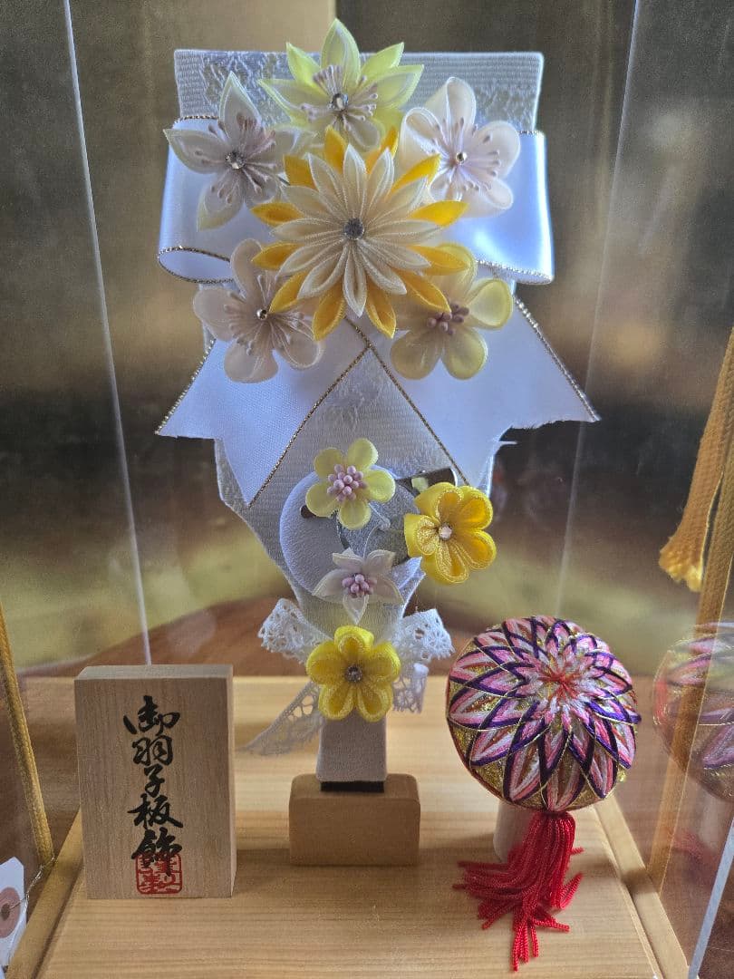 【展示品限り】正月飾り　羽子板　ケース飾り　※閉店セール　H3