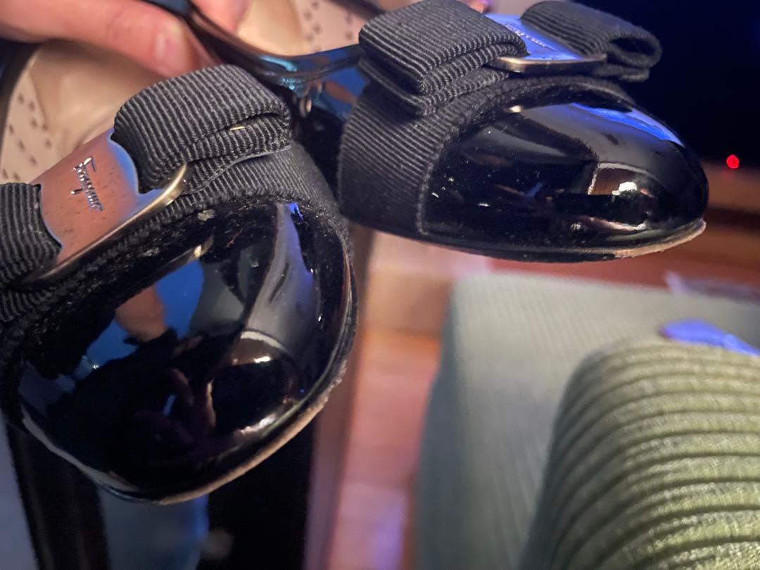 い*ご様 サルバトーレフェラガモ　リボン　フラットシューズ　23cm サイズ6