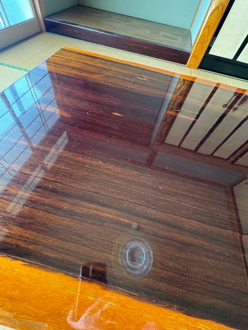 【引き取りok】座卓　高級テーブル　昭和レトロ　一枚板